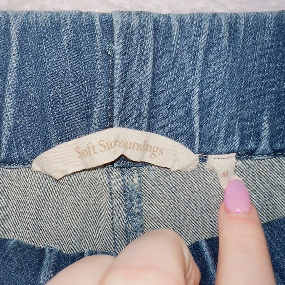 Soft Surroundings 2AW42 Medium Wash Denim Pull On Metro Legging Jeans - Picture 4 of 6